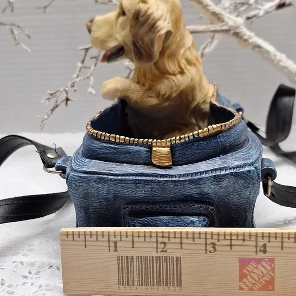#ADW Charming Dog Figurine in Blue Bag CERAMIC Planter - Picture 8 of 10